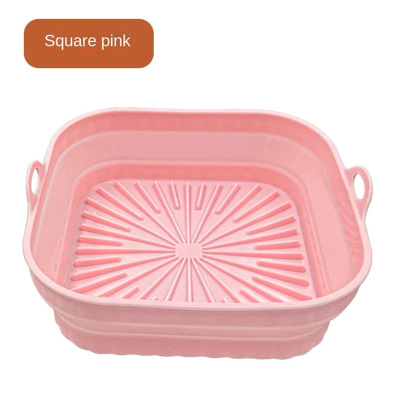 Assiette à frire carrée pliante rose