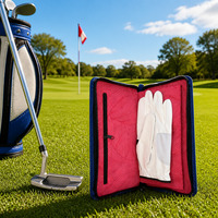 Étui à gants de golf avec fermeture éclair, pochette étanche pour accessoires de golf, sac pour sacs de golf et clubs, vente en gros, logo personnalisé