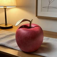 BZY Luxe Koperen Appel Sculptuur Messing Fruit Figuur Modern Huisdecoratie Metaal Kunst Beeld Groothandel OEM Fabriek Bulk