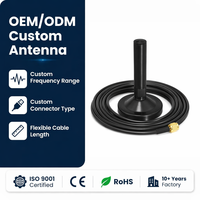 Antenne LoRa industrielle IoT 433 MHz 12 dBi à gain élevé, base magnétique verticale, connecteur fileté, omnidirectionnelle, support de passerelle, OEM