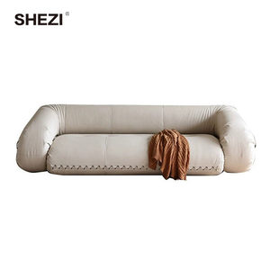 SHEZI nordico minimalista mobili per la casa <span class=keywords><strong>Giovannetti</strong></span> Design unico speciale in pelle divano letto divano letto pieghevole per appartamento - Product Image 4