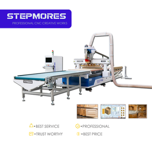 Machine de routeur CNC imbriquée avec chargeur automatique de changeur d'outils et <span class=keywords><strong>table</strong></span> de décharge - Product Image 1