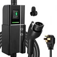 Chargeur EV portable 11KW 16A Type 2 avec écran LCD, charge retardée, IP65, câble de 5m