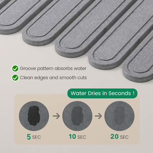 Tapis de bain pliable en pierre de diatomite, tapis absorbant en terre de diatomée pour salle de bain, cuisine, douche, antidérapant pour sol - Product Image 4