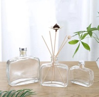 Vente en gros Bouteille diffuseur en verre 3oz 7oz 13oz 16oz Bouteille diffuseur en verre de forme plate