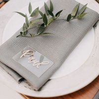 Carte Place en acrylique transparente à personnaliser, lot de pièces, usage pour réception de mariage ou décor pour une fête
