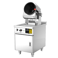 Robot Wok à double tête Armoire à remuer à gaz intelligente Machine à cuire à rouleaux antiadhésifs automatique Equipement alimentaire intelligent commercial