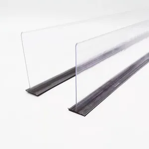 Acrylic Gondola Shelf Fence, Clear Plastic Shelf Dividers