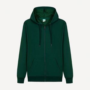 Vente en gros usine : Sweat à capuche zippé épais pour homme avec broderie, personnalisable, de haute qualité, avec impression de logo sur mesure, en coton - Product Image 4