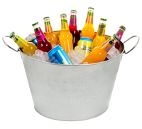 Impression couleur 3,5 l, 7l, 8l, 10l, 12l, cuivre, argent, noir, or, plastique, métal, logo de couleur personnalisé, seau à bière et à glace pour promotion