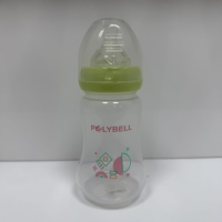 Botol Susu Bayi PP 240ml Leher Lebar Anti Kolik Perlengkapan Makan Bayi Baru Lahir
