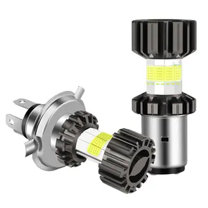 24W 360 derece COB H6 BA20D LED H4 Led motosiklet far ampulü 1200LM Hi Lo lamba motosiklet ışıkları 12000LM 12V 6000K beyaz