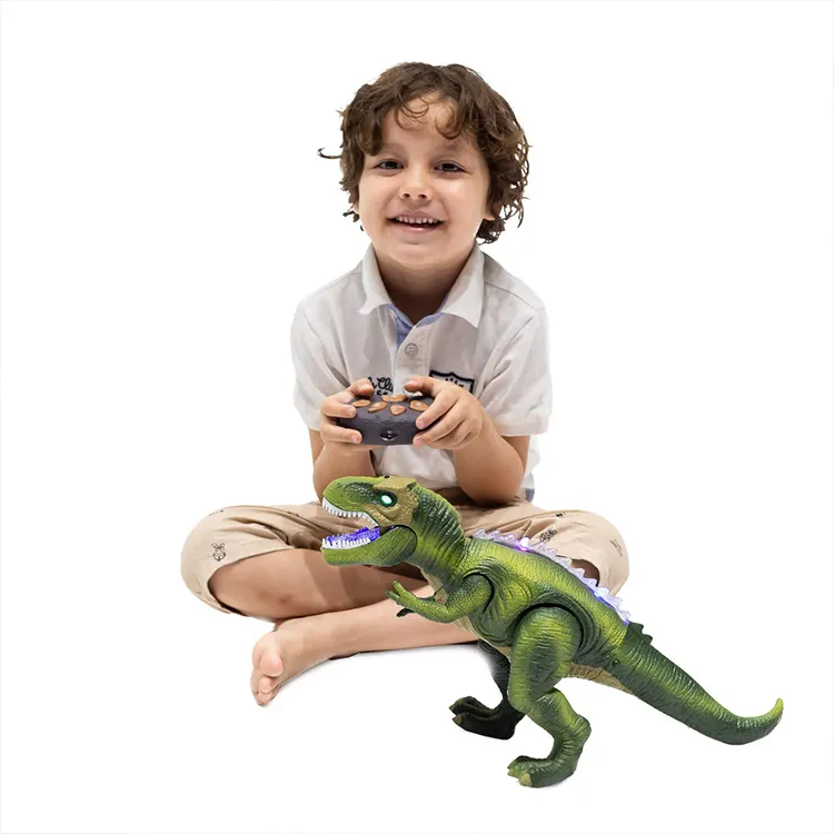 Dinosaure télécommandé à éclairage LED personnalisé jouets de dinosaure T-Rex réalistes et rugissants avec yeux brillants, Mo de marche