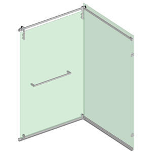 Phong cách mới tắm không khung cửa trượt hệ thống góc trượt hệ thống gấp cửa kính phụ kiện phần cứng cho phòng tắm - Product Image 5