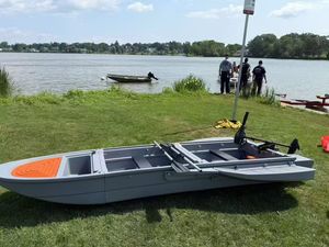 Bote <span class=keywords><strong>de</strong></span> Pesca Plegable <span class=keywords><strong>de</strong></span> PE, Embarcación Portátil para Montar en el Auto, para Lagos, Ríos y <span class=keywords><strong>Mar</strong></span>, Bote <span class=keywords><strong>de</strong></span> Pesca Recreativa - Product Image 6
