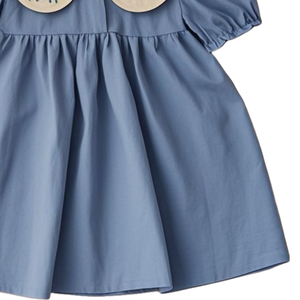 Offre Spéciale enfants fille vêtements manches courtes <span class=keywords><strong>col</strong></span> <span class=keywords><strong>claudine</strong></span> robe, fille d'été Vintage robe broderie personnalisée - Product Image 5