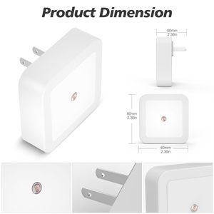 Veilleuse LED <span class=keywords><strong>à</strong></span> faible consommation, <span class=keywords><strong>à</strong></span> brancher, avec capteur crépusculaire, pour chambre, salle de bain, couloir (lot de 4) - Product Image 6