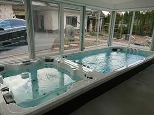 Piscina combinada de fibra de vidrio enterrada con bañera fría rectangular Material acrílico Masaje Chorro de agua Característica <span class=keywords><strong>Tipo</strong></span> de <span class=keywords><strong>spa</strong></span> - Product Image 1