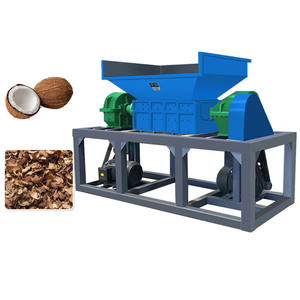 Electric <strong>Coconut</strong> Husk Shredder <strong>Machine</strong> Double Shaft Wood Pallet Shredder <strong>Machine</strong> For Sale - Product Image 1