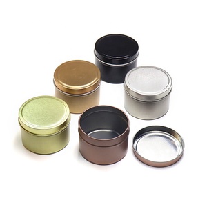 3 oz hot sale factory price silver gold black rose color round tinplate wax candle tin container box with slide lid