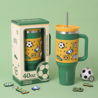 Nouveau Gobelet Isotherme en Acier Inoxydable à Double Paroi de 40 oz avec Poignée, Sans BPA, Design Mignon, Portable, Boîte Cadeau de Voyage 2026