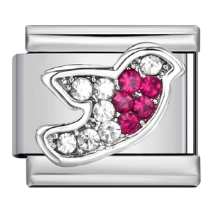 Charm Italiano Personalizzato con Zirconi Incastonati a Forma di Delfino, Farfalla, Uccello, Compatibile con <span class=keywords><strong>Bracciali</strong></span> in Acciaio Inox da 9mm, Gioielli <span class=keywords><strong>per</strong></span> <span class=keywords><strong>San</strong></span> <span class=keywords><strong>Valentino</strong></span> - Product Image 2