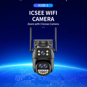 กล้องวงจรปิดโดม ICSEE สำหรับภายนอกอาคาร ความละเอียด 3MP+3MP เลนส์คู่ มองเห็นในเวลากลางคืน รองรับ WIFI พร้อมระบบควบคุม PTZ เซ็นเซอร์ CMOS เสียงสองทาง บันทึกภาพลงคลาวด์ - Product Image 5