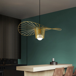 Lustre moderne en acier inoxydable doré, forme ovale, hauteur réglable, LED E26 avec télécommande pour salon - Product Image 5