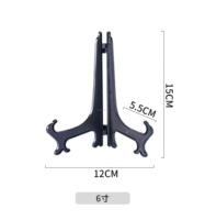 Présentoirs en plastique transparent noir pour assiettes, supports en plastique pour artisanat, assiettes en céramique, cadres photo
