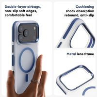 Nouvel étui de protection transparent antichoc en TPU et PC avec aimant pour téléphones iPhone 17, 16, 15 Pro Max