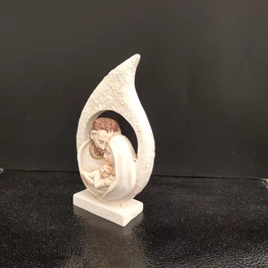 Figurine Rétro Sainte Famille Texture Grès Grande Résine Artisanat Noël Nativité Décoration <span class=keywords><strong>Vacances</strong></span> - Product Image 3
