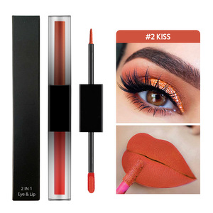 ลิปสติกเนื้อแมทท์ 2 in 1 แบรนด์ส่วนตัว ผสมอายแชโดว์ เม็ดสีแน่น ติดทนนาน - Product Image 4