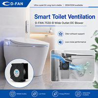 Ventilateur de toilette intelligent 7530, souffleur centrifuge CC sans balais 75 mm 12 V, ventilateur centrifuge 75x75x30 mm 12 V 24 V OEM ODM