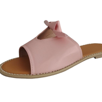 Nouvelles Claquettes d'Été pour Femmes à Nœud et Découpes, Qualité Supérieure en PU et Caoutchouc, Grande Taille, Plateforme, Collection 2024, Vente en Gros