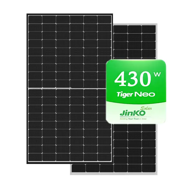 Jinko 모든 블랙 420W-440W 티르 네오 N 형 태양 전지 패널 이안면 하프 셀 Topcon 가정 및 비즈니스