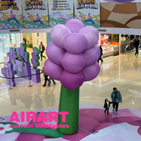 Fleurs gonflables, plantes florales gonflables, utilisation en magasin, fleur violette gonflable debout