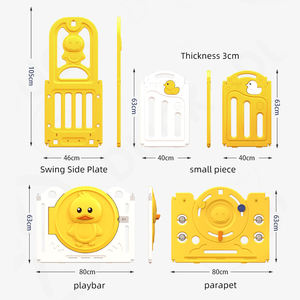 Ensemble de clôture de <span class=keywords><strong>jeu</strong></span> pliable avec maison en plastique, aire de jeux intérieure, balançoire pour bébé, tableau à dessin, cheval à <span class=keywords><strong>bascule</strong></span> - Product Image 2