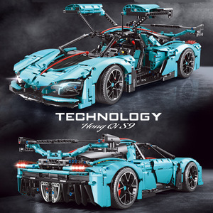 Jouet de construction éducatif en PVC, modèle de voiture supercar <span class=keywords><strong>Bugatti</strong></span> Hongqi G-Class, ornements décoratifs - Product Image 1