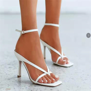 Summer New European and American Plus Size Cool High Heels Square Toe Clip Slim for Women - Product Image 2