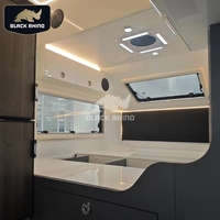 Caravane avec lits superposés et salle de bain intégrée, caravane 4x4 de 19 pieds extensible, caravanes pour le camping, caravane hybride à toit rigide, bureau