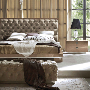 Letto della pesante italiana del cuoio genuino king <span class=keywords><strong>smart</strong></span> letto queen-size imbottita re mobili camera da letto moderna biancheria da letto di lusso - Product Image 2