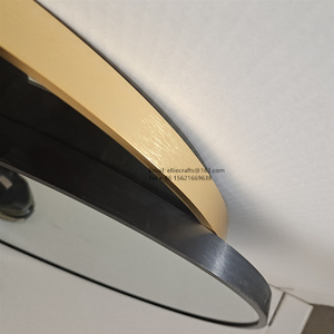 Miroir mural rond en alliage d'aluminium, 12mm, avec flamme métallique, étagère de salle de bains, vente en gros - Product Image 5