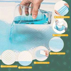 Tapis d'apprentissage jetables écologiques en coton pour chiots, imperméables, anti-fuites, personnalisables et tendance - Product Image 3