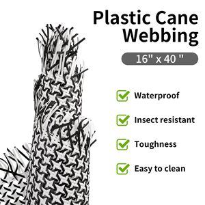 Rouleau de rotin synthétique en plastique de couleur mélangée, durable, fibre synthétique fine, maille ouverte, rotin en plastique PE, matériau plastique pour meubles - Product Image 4