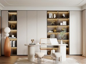 Set Moderno di Alta Gamma Personalizzato con Libreria Silenziosa, Mobile Decorativo, Scrivania ad <span class=keywords><strong>Angolo</strong></span>, Sedia per <span class=keywords><strong>Soggiorno</strong></span> - Product Image 5