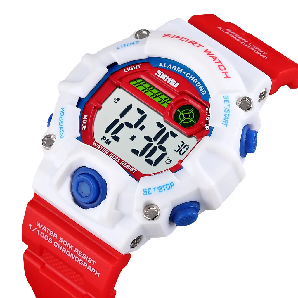 Popular Digital más barato nuevo diseño azul del reloj Skmei reloj para niños 1484 niños regalo Relojes
