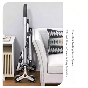 Chariot <span class=keywords><strong>de</strong></span> courses pliable en aluminium JieLai avec roues, idéal <span class=keywords><strong>pour</strong></span> la cuisine et le transport <span class=keywords><strong>de</strong></span> bagages – Nouvelle collection en promotion - Product Image 5