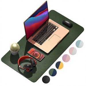 Tapis de bureau en cuir, tapis de table pour ordinateur, tapis de souris vert, fournitures de bureau - Product Image 2