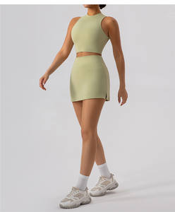 P683 alta calidad verano Slim Fit Yoga falda transpirable correr Fitness tenis falda antideslumbrante falda deportiva - Product Image 2