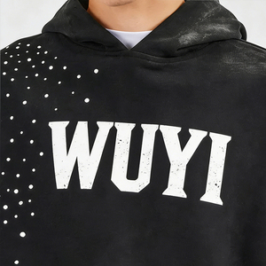 Men's Luxury Rhinestone Zipper Hoodie | Designer Bling Sweatshirt <b>for</b> Streetwear Customized Club Party <b>Hip</b> Hop Outwear - Product Image 2